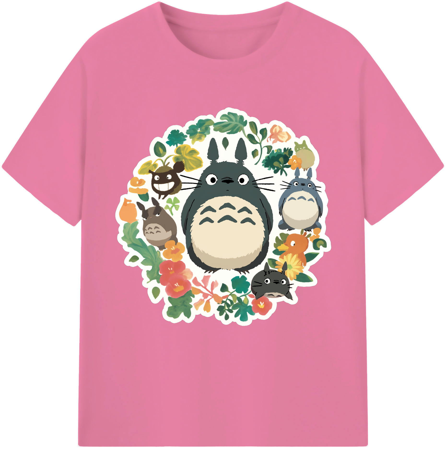 （画像用） となりのトトロ 草壁メイ 草壁サツキ My Neighbor Totoro Satsuki Kusakabe Mei Kusakabe 綿100％半袖Tシャツ（フロントプリント）